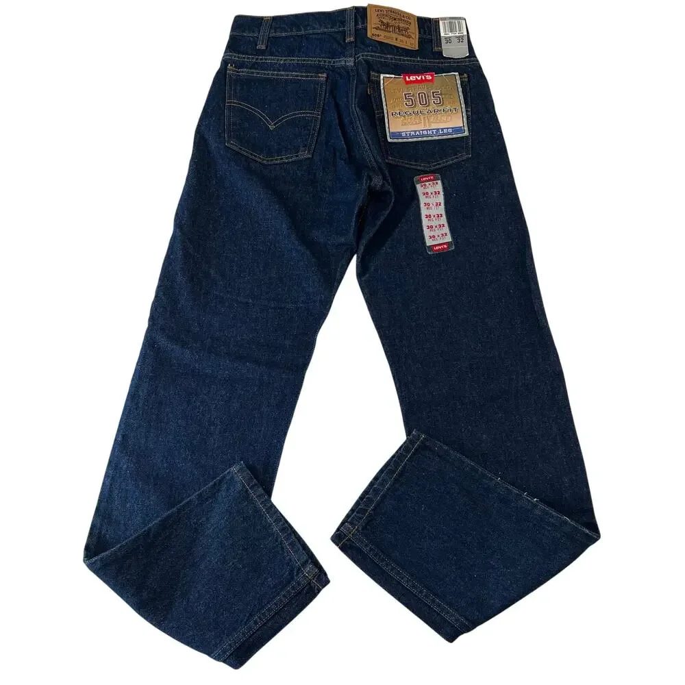 Levi's 505 Vintage Blue Jeans Orange Tab Deadstock Men's size 30X32 Straight Leg